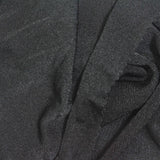Polyester Stretch Rib Knit Fabric, 200 gsm, 165 cm — Black — photo 1