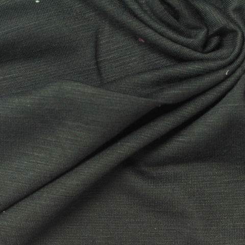 Dark Green Marl Jersey Knit, Poly-Viscose, 170 gsm