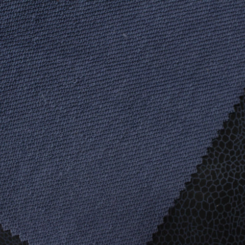 Dark Blue Tone-on-Tone French Terry, Poly-Cotton