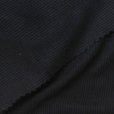 Viscose Stretch Rib Knit Fabric, 270 gsm, 135 cm — Black — photo 1