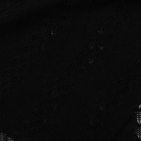 Black Openwork Jacquard