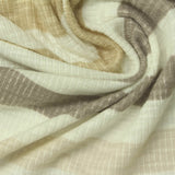 Taupe Horizontal-Stripe Rib Knit, Poly-Viscose — photo 1