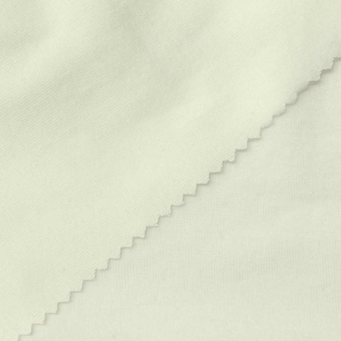 100% Cotton Rib Knit Fabric, 220 gsm — White