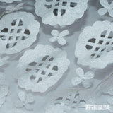 White Bold-Floral Satin, Polyester — photo 1