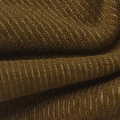 Brown Ribbed Sherpa Fleece, Polyester