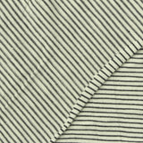 Black Horizontal-Stripe Jersey Knit, Viscose, 190 gsm — photo 1