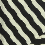 Black Horizontal-Band Jersey Knit, Viscose — photo 1