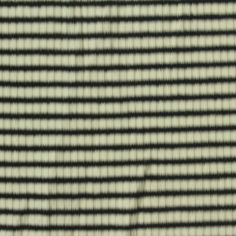 Black Horizontal-Stripe Rib Knit, Cotton-Poly, 190 gsm