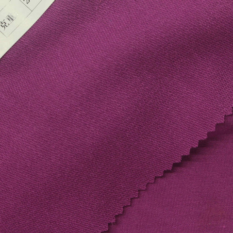 Polyester Viscose Stretch French Terry Fabric, 210 gsm, 167 cm — Purple