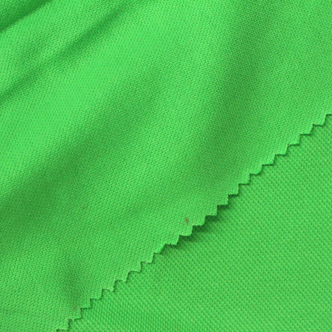 100% Cotton Piqué Knit Fabric, 170 gsm, 165 cm — Green