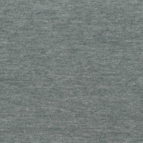 Heathered Grey-Green Marl Jersey Knit, Poly-Cotton