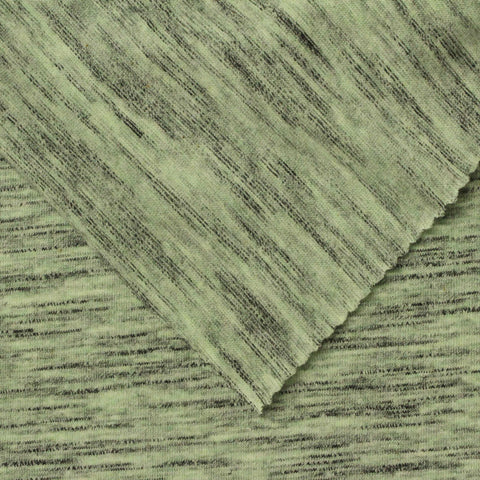 Light Green Marl Knit, Cotton-Poly
