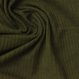 Cotton Modal Stretch Rib Knit Fabric, 188 gsm, 142 cm — Green — photo 1