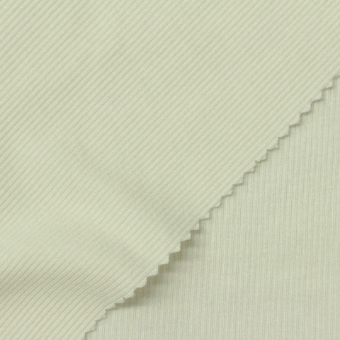 Polyester Viscose Stretch Rib Knit Fabric, 230 gsm, 152 cm — Khaki