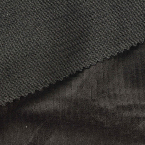 Cotton Polyester Stretch Corduroy Fabric, 300 gsm — Grey