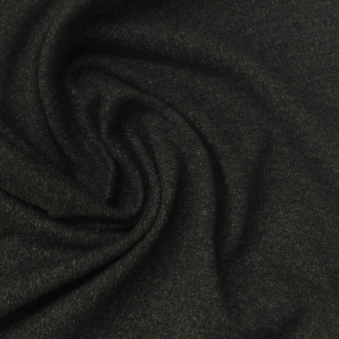 Dark Grey Marl Jersey Knit, Polyester, 250 gsm, 180 cm