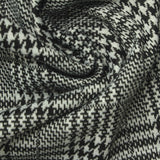 Black Houndstooth Interlock Knit, Polyester, 270 gsm — photo 1
