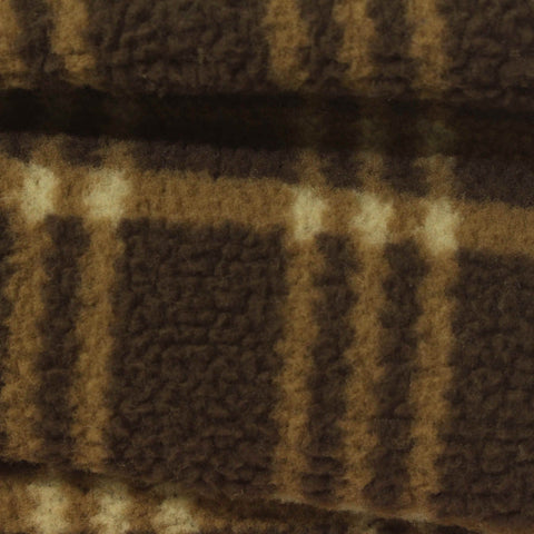 Brown Plaid Knit, Polyester