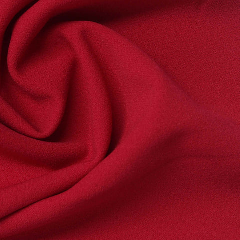 Polyester Stretch Linen-Look Fabric, 245 gsm, 150 cm — Red, ref EF-261582