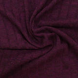 Deep Plum Marl Rib Knit, Polyester — photo 1
