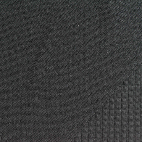 Charcoal Rib Knit, Poly-Viscose