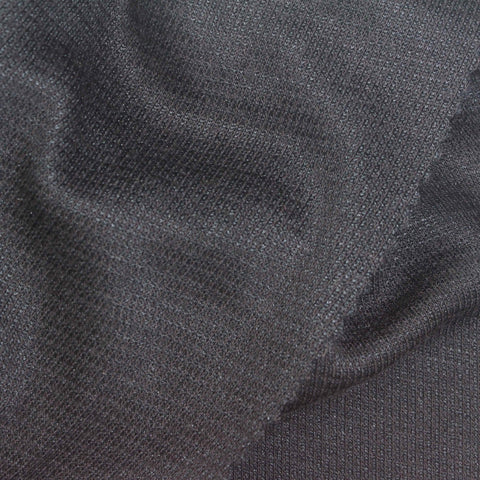 Dark Grey Marl Rib Knit, Poly-Acrylic