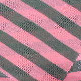 Pink Horizontal-Stripe Pointelle Knit, Viscose-Nylon, 156 gsm — photo 1
