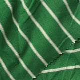 Green Horizontal-Stripe Jersey Knit, Poly-Viscose — photo 1