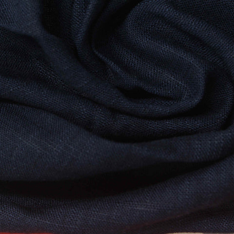 Slub Viscose Linen Woven Fabric, 220 gsm, 135 cm — Navy