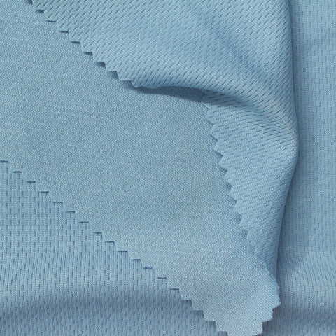 100% Polyester Birdseye Knit Fabric, 165 gsm, 158 cm — Blue