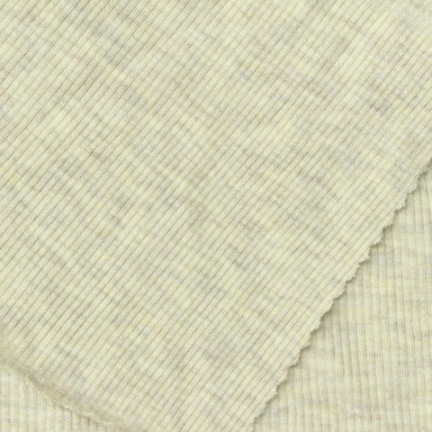 Light Beige Marl Rib Knit, Viscose