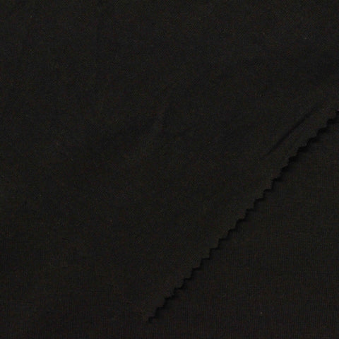 Polyester Cotton Jersey Knit Fabric, 140 gsm — Black, ref EF-236356
