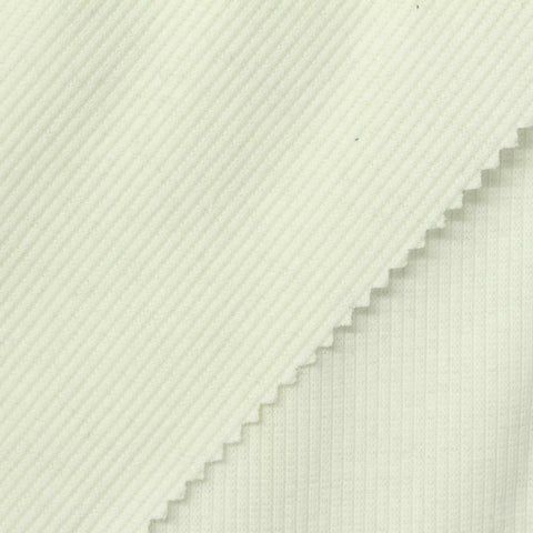 Polyester Cotton Stretch Rib Knit Fabric, 260 gsm, 165 cm — Green