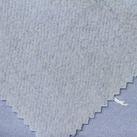 Jacquard Brushed Cotton Polyester French Terry Fabric, 260 gsm, 150 cm — Blue