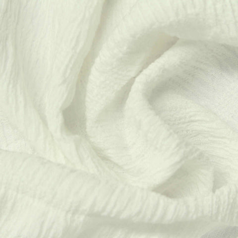 Jacquard Polyester Stretch Knit Fabric, 180 gsm, 152 cm — White