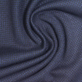 Dark Blue Check Knit, Viscose-Poly — photo 1