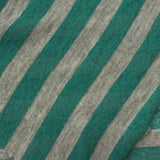 Teal Horizontal-Stripe Chunky Knit, Viscose-Poly — photo 1