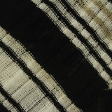 Black Horizontal-Stripe Rib Knit, Poly-Viscose, 155 gsm — photo 1