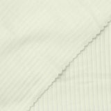 Cotton Stretch Rib Knit Fabric, 182 gsm, 150 cm — Beige — photo 1