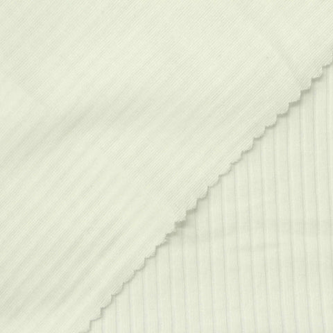 Cotton Stretch Rib Knit Fabric, 182 gsm, 150 cm — Beige