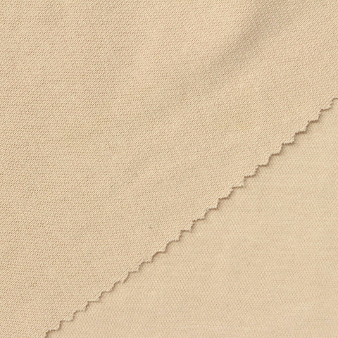 Polyester Stretch Rib Knit Fabric, 240 gsm, 170 cm — Beige