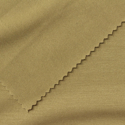Yarn-Dyed Polyester Viscose Stretch Jersey Knit Fabric, 180 gsm — Khaki