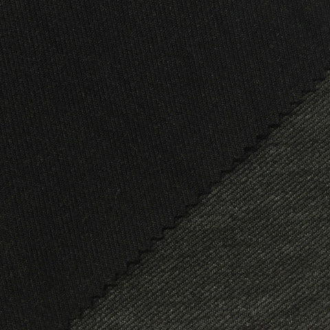 Dark Grey Marl Interlock Knit, Polyester, 312 gsm