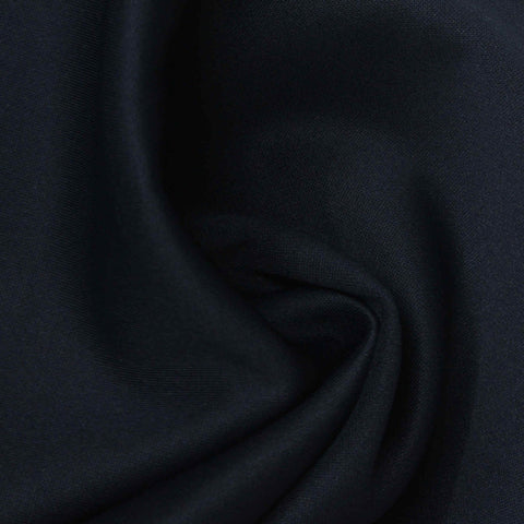 Polyester Viscose Stretch Scuba Knit Fabric, 260 gsm, 162 cm — Navy