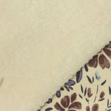 Brown Floral Velvet, Cotton-Poly — photo 1