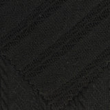 Jacquard Polyester Stretch Knit Fabric, 225 gsm, 148 cm — Black — photo 1