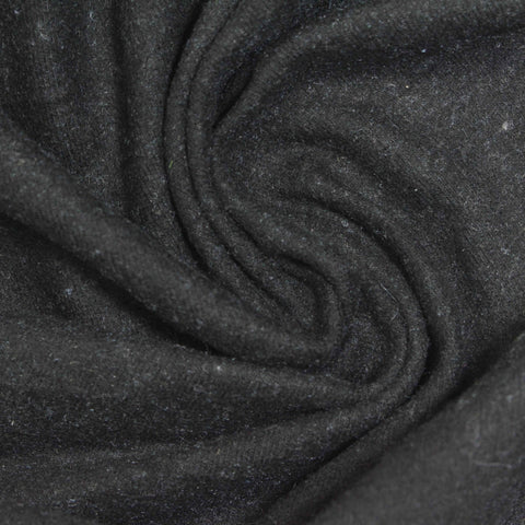 Charcoal Brushed Fleece, Cotton-Poly