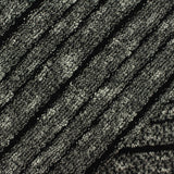 Black Horizontal-Stripe Chunky Knit, Poly-Viscose, 208 gsm — photo 1