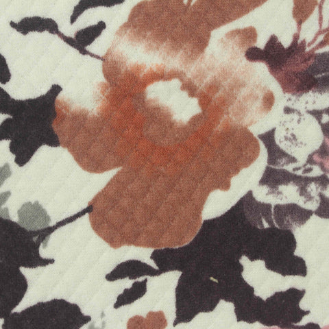 Brown Bold-Floral Jacquard, Polyester