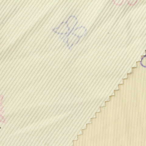 Pink Butterfly Rib Knit, Polyester